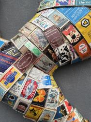 detalje, tændstiksæsker og genbrugspap